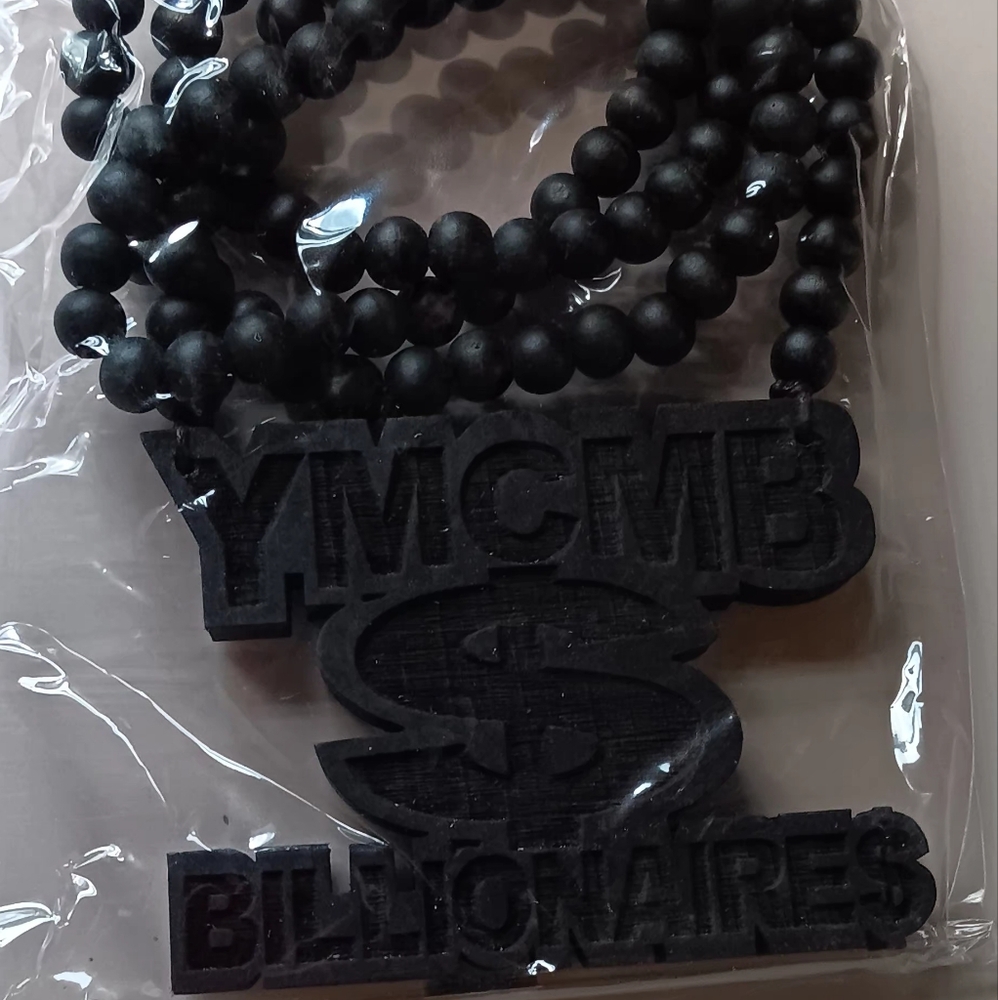 MCM Black Beaded Necklace